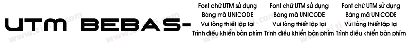 UTM Bebas字体转换
